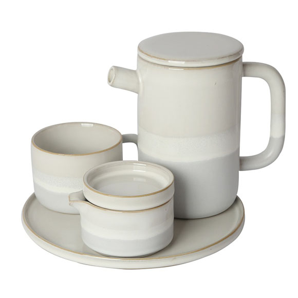 Eco-friendly feature antique popular design tea cup sets ceramic stoneware tea set with teapot